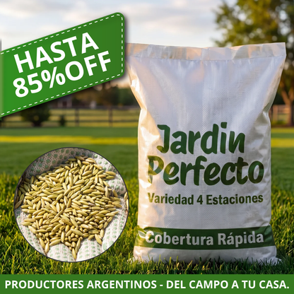 Semillas Césped Siempre Verde 4 Estaciones (Cobertura Rápida)