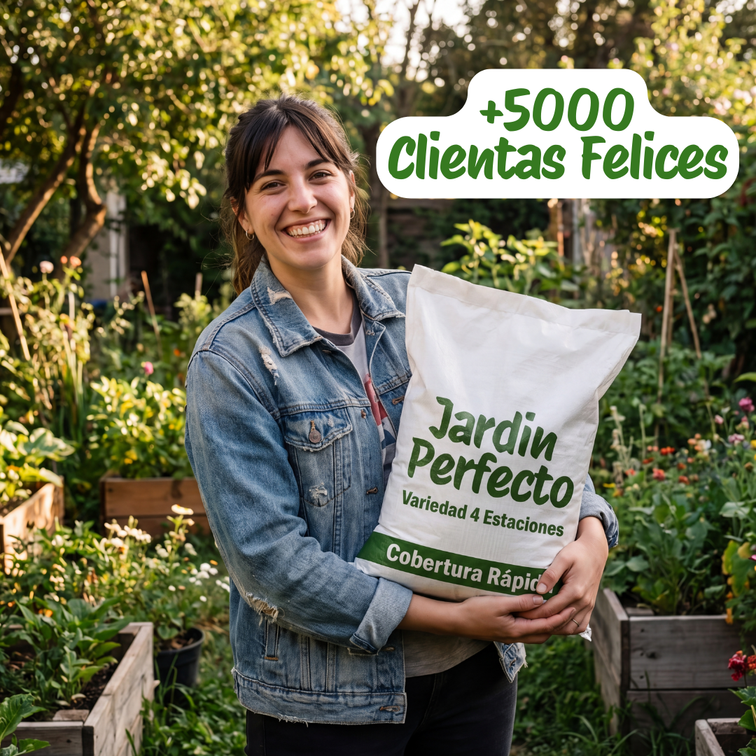 Semillas Césped Siempre Verde 4 Estaciones (Cobertura Rápida)
